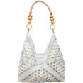 thumbnail image 1 of JKCCZLL Womens Summer Straw Woven Beach Bag Large Bohemian Handmade Crochet Shoulder Tote Purse Vacation Handbag,Blue,go out, 1 of 9