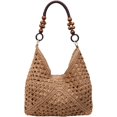thumbnail image 1 of JKCCZLL Womens Summer Straw Woven Beach Bag Large Bohemian Handmade Crochet Shoulder Tote Purse Vacation Handbag,Brown,go out, 1 of 9