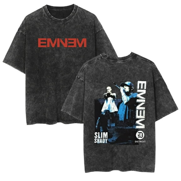 JKCIYHNEEOHP Black Eminem_Funky Men's T-Shirt Cotton Short Sleeve Crewneck Top Black Unisex XS-3XL