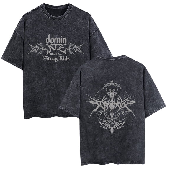 JKCIYHNEEOHP Kpop Stray Kids Dominate 2025 World Tour Merch T-Shirt SKZ New Logo T-Shirt Women Men Fashion Short Sleeve Cotton T-Shirt Street Style