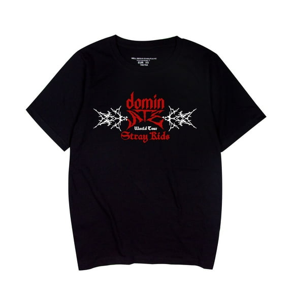 JKCIYHNEEOHP Kpop Stray Kids Dominate 2025 World Tour Merch T-Shirt SKZ New Logo T-Shirt Women Men Fashion Short Sleeve Cotton T-Shirt Street Style
