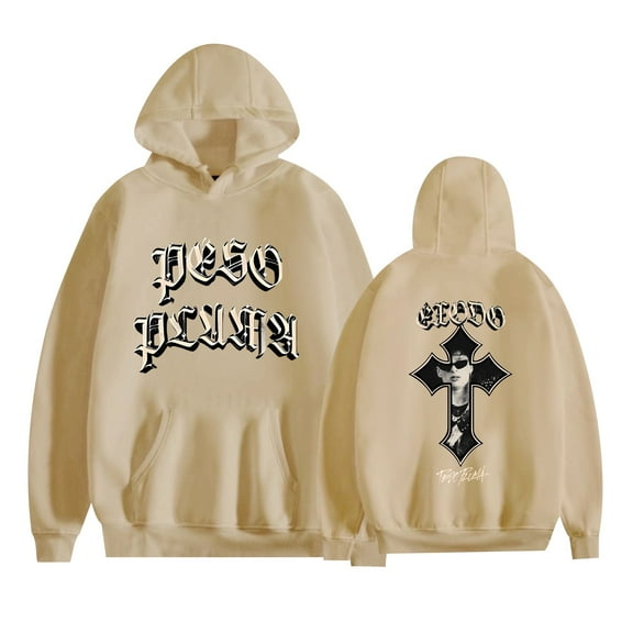 JKCIYHNEEOHP  Rapper Peso Pluma Exodo Cross Hoodie Tour Merchandise Pullovers Women Men Fashion Casual Hip Hop Sweatshirts