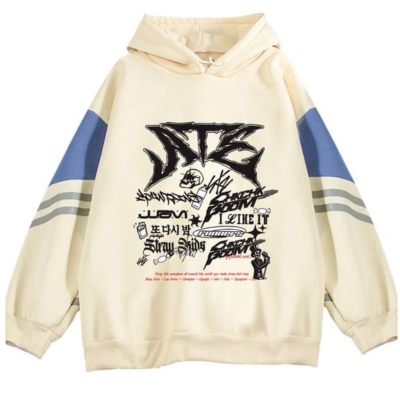 JKCIYHNEEOHP  Stray Kids Kpop Bangchan Felix Hyunjin Hoodies Merch For Women/Men Cosplay Long Sleeve Sweatshirt Streetwea