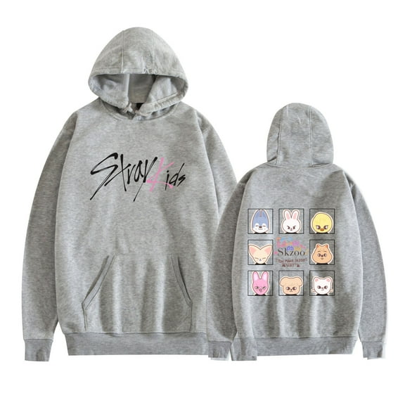 JKCIYHNEEOHP  Stray Kids Tour Merch Hoodie New Logo Felix Hyunjin Fashion Cool Hoodie Sweatshirt for Men and Women Long Sleeve