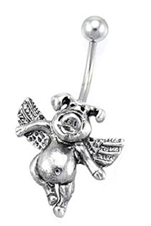 Belly Button Ring When Pigs Fly Navel Ring
