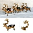 thumbnail image 1 of JKLOP Christmas Reindeer Wine Bottle Holder Reindeer and Sleigh Wine Rack Display Stand Table Top and Counter Wine Rack for Christmas Holiday for Home & Kitchen, 1 of 5