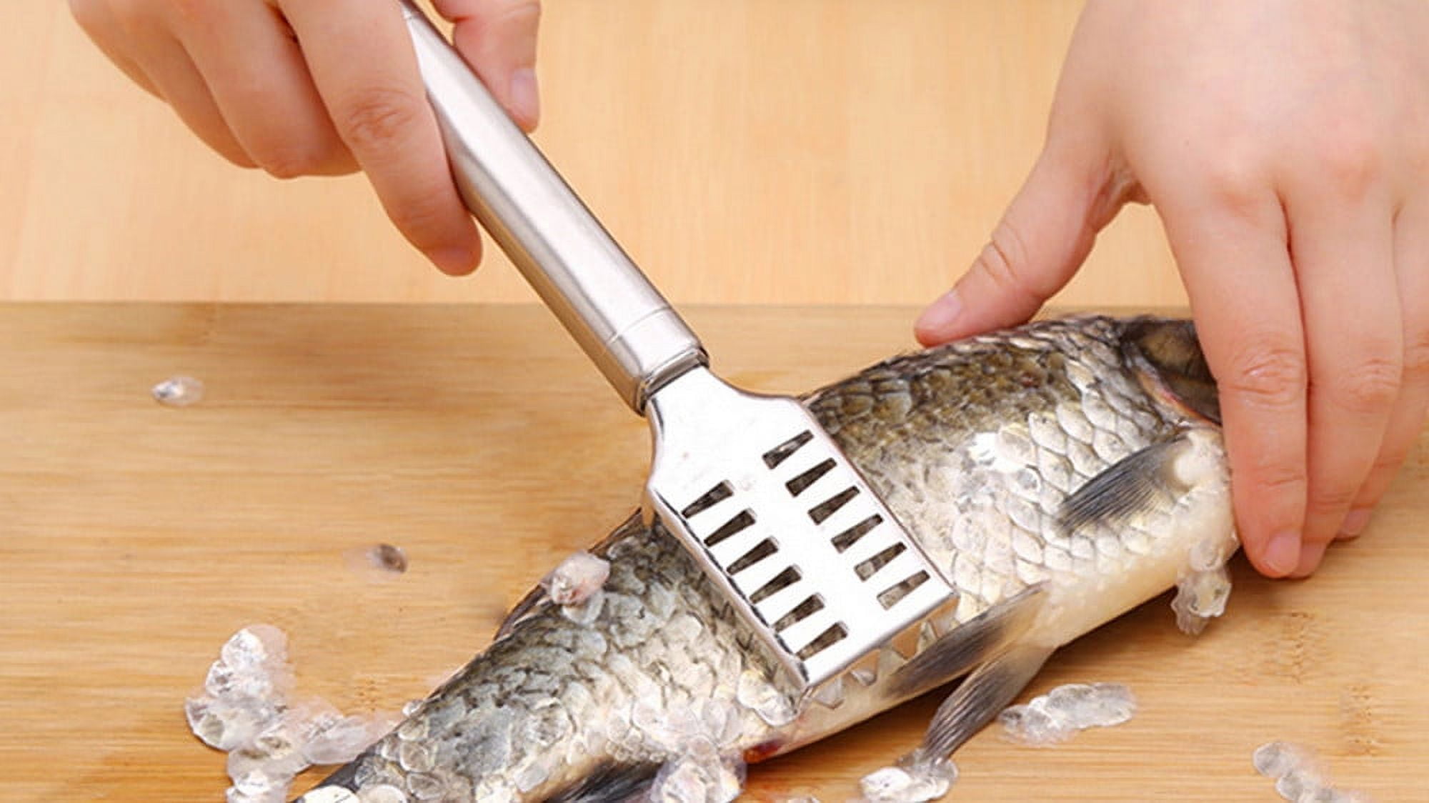 JKLOP Fish Cleaner Stainless Kitchen Steel Remover Tool Scale Scraper ...