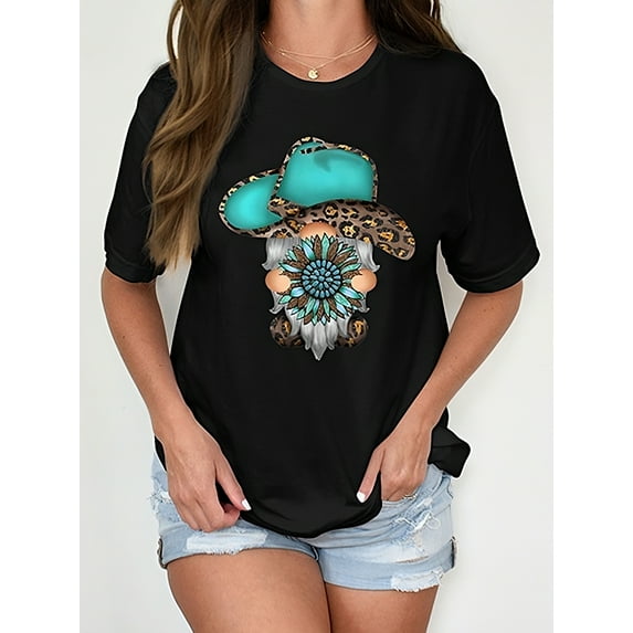 JKLPOLQ Plus Size Shirt Women's Oversized Graphic Tshirts Short Sleeve Loose Tee Tops