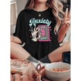 thumbnail image 1 of JKLPOLQ Plus Size Shirt Women's Oversized Graphic Tshirts Short Sleeve Loose Tee Tops, 1 of 6