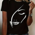 thumbnail image 1 of JKLPOLQ Plus Size Shirt for Women, Graphic T-shirts Short Sleeve and Loose Tee Tops, 1 of 6