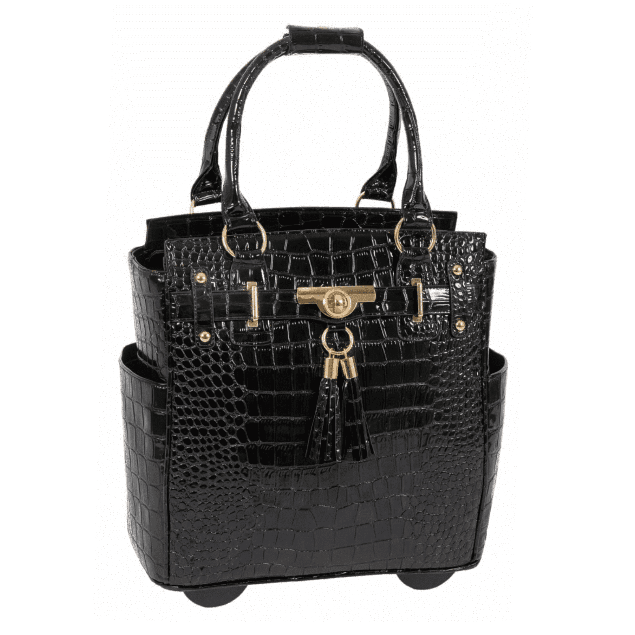 Rolling Laptop Bag for Women, Carry-On Business Travel Tote with Wheels, Professional Rolling Briefcase Fits 13-Inch Laptop