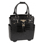 Rolling Laptop Bag for Women, Carry-On Business Travel Tote with Wheels, Professional Rolling Briefcase Fits 13-Inch Laptop