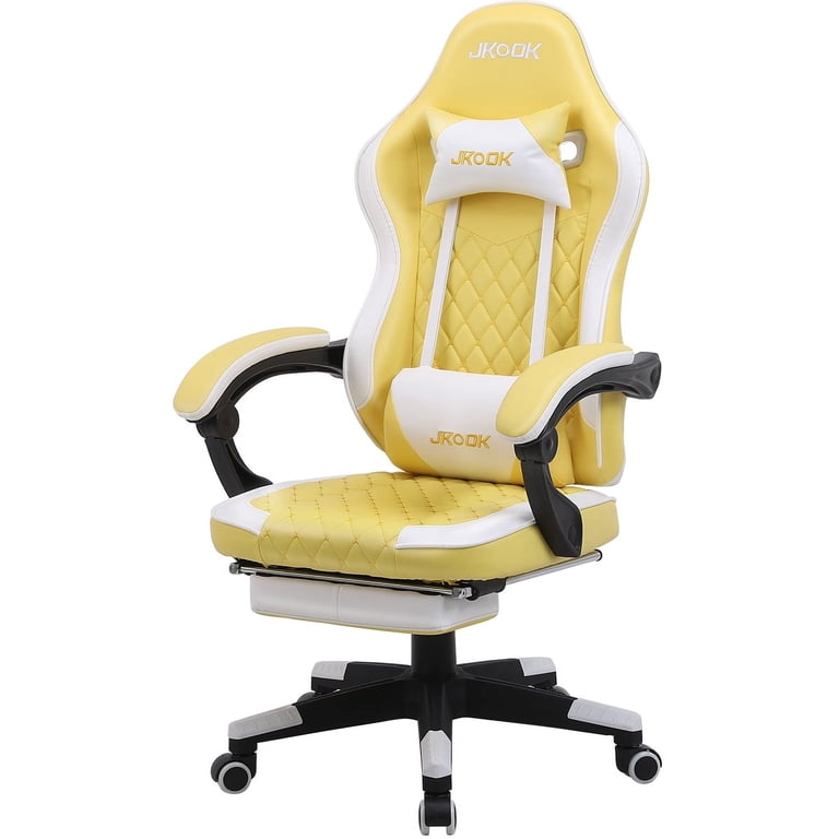 JKOOK Gaming Chair,Footrest,Ergonomic Reclining Computer Office 