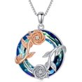 thumbnail image 1 of JKR Birthstone Necklace for Women 925 Sterling Silver Rose Flower Heart Pendant Necklaces Anniversary Jewelry Birthday Christmas Gifts for Her Wife Girlfriend, 1 of 10