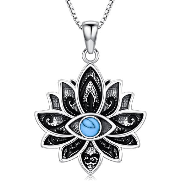 JKR Evil Eye Necklace 925 Sterling Silver Protection Necklace for Women Her Wife Mom Sister Anniversary Birthday Graduation Gifts