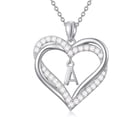 thumbnail image 1 of JKR Heart Initial Necklace 925 Sterling Silver Initial A-Z Letter Pendant Necklace Double Heart Jewelry Anniversary Birthday Gifts for Women Her Wife Girlfriend, 1 of 10