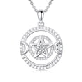 thumbnail image 1 of JKR Diamond Pentagram Necklace for Women 925 Sterling Silver Witch Knot Pendant Wiccan Pentacle Jewelry Witchy Valentines Day Gifts for Her Wife Mom Daughter, 1 of 1