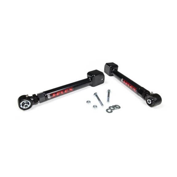 JKS Manufacturing 1652 Front J Flex Upper Control Arm Kit Fits Jeep Wrangler, Black