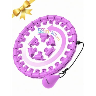 Elite Teal Smart Weighted Hula Hoop for Adults, Adjustable Infinity ...