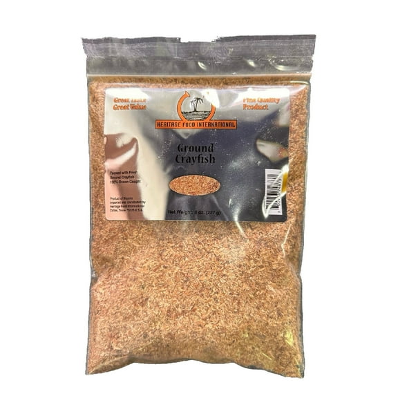 ER African Online Store Ground Crayfish - 8 oz, Premium African Seasoning For Soups & Stews