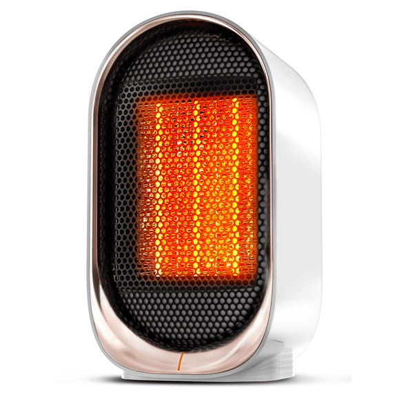 JKjoy Portable Space Heater, 1500W Electric Small Heaters for Indoor Use with Tip-Over Protection, PTC Fast Heating for Office Bedroom Home