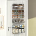 thumbnail image 1 of X-COSRACK 6-Tier Spice Rack Organizer for Pantry Door & Wall Mount, Heavy-Duty Hanging Storage Shelf for Kitchen & Bathroom, Large Capacity, Silver, 1 of 9