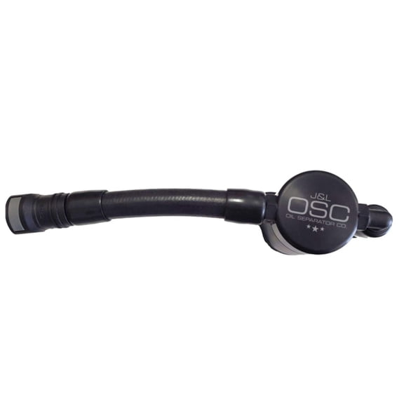 JL 05-10 Ford Mustang GT Driver Side Oil Separator 3.0 V2 - Black Anodized