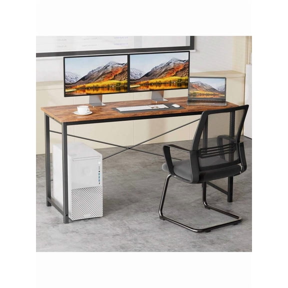 JL 32 In Small Computer Desk For Home Office, Modern Study Work Table Simple Style For Bedroom, Writing Desks With X-Shaped Reinforcement,