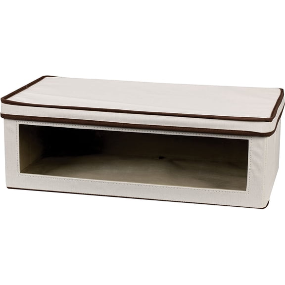 JL 514 Vision Storage Box - Natural Canvas with Brown Trim - Large
