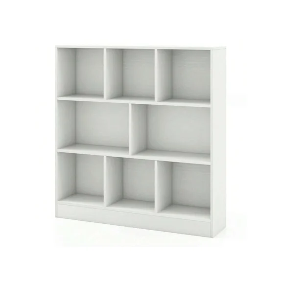 JL 8-Cube Bookcase 41" Wooden Toy Storage Organizer For Kids Bookshelf