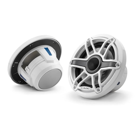 JL Audio 6.5-Inch M6 Marine Coaxial Speaker System, Gloss White, Sport Grille