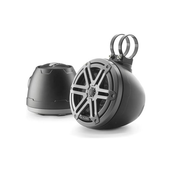 JL Audio M3 VeX Pods 6.5" Enclosed Speaker System for Marine & Powersports, Matte Black & Gunmetal - M3-650VEX-Mb-S-Gm