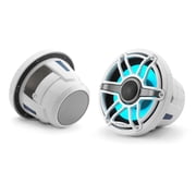 JL Audio M6-880X-S-GwGw-i 8.8-inch 224 mm Marine Coaxial Speakers with Transflective  LED Lighting, Gloss White Trim Ring, Gloss White Sport Grille
