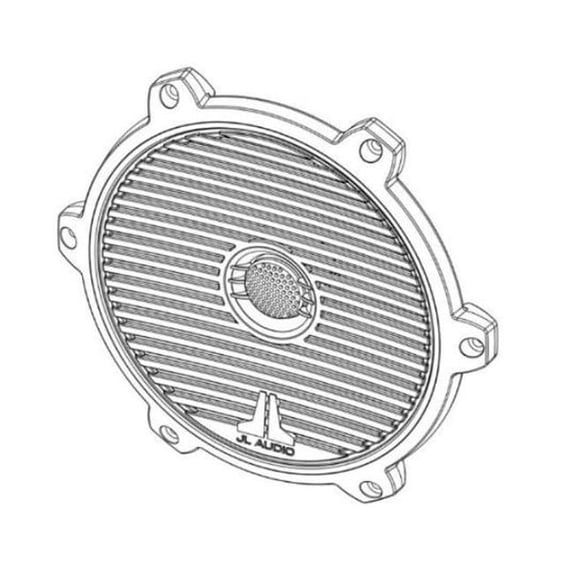 JL Audio JLAM770-TA-CG-WH-RP White Classic Grille & Tweeter Assembly for M770