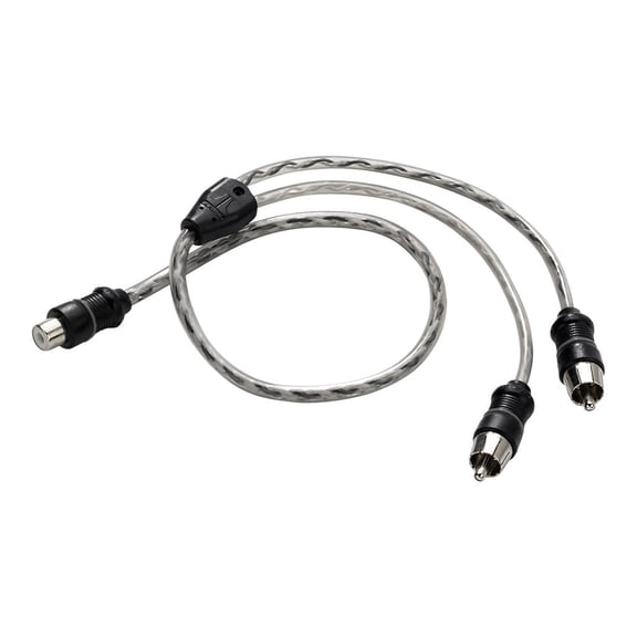 JL Audio XD-CLRAICY1F2M Twisted Pair Core Y-Adaptor Cable 1 Female to 2 Male RCA