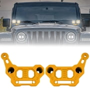 JL Dual Light Bar Mount Bracket, JT Ditch Light Cowl Light A-Pillar Mounting Brackets Compatible with Jeep Wrangler JL JLU Gladiator JT 2018-2025 Yellow
