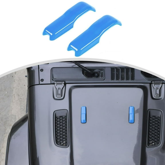 JL Engine Hood Hinge Cover Decoration Cover Stickers Rec Exterior Accessories for Jeep Wrangler JL 2018 (Chrome)