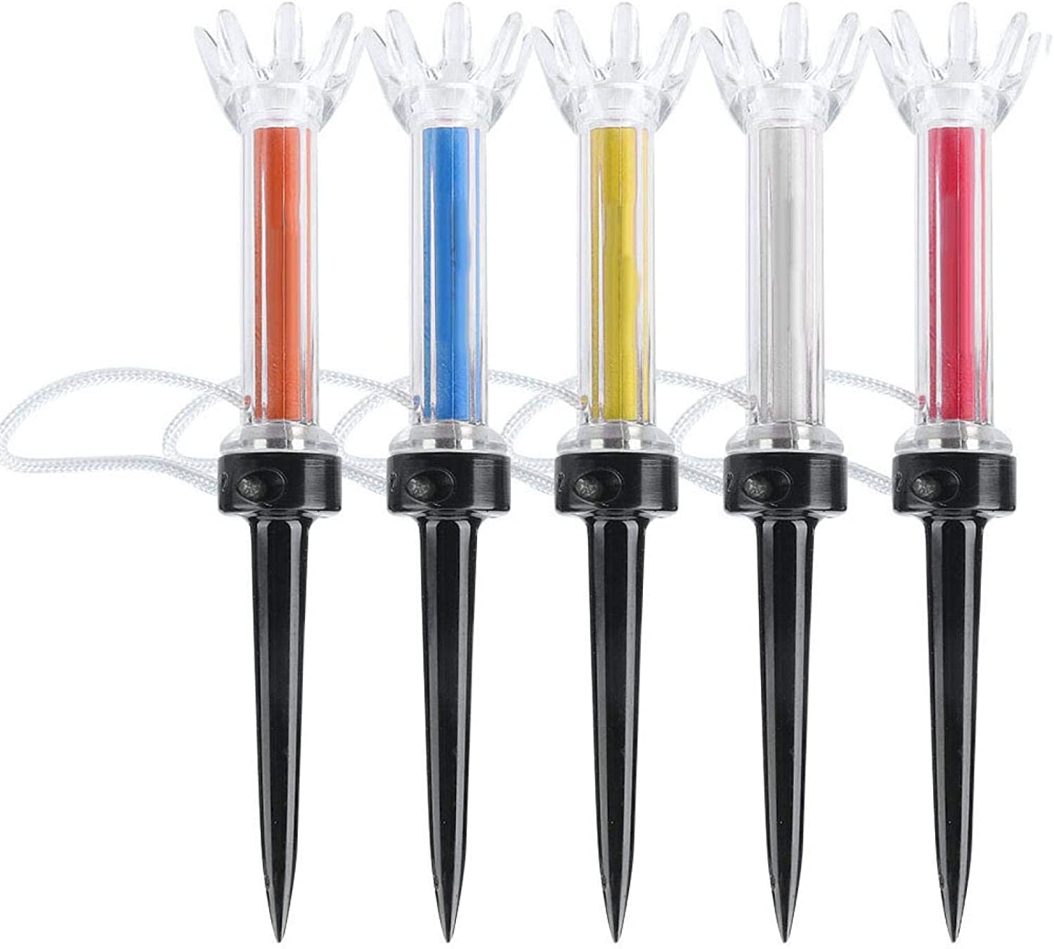 JL Golf Tees, 5Pcs Flexible Magnetic Plastic Golf Tee Training Practice Tool Accessory