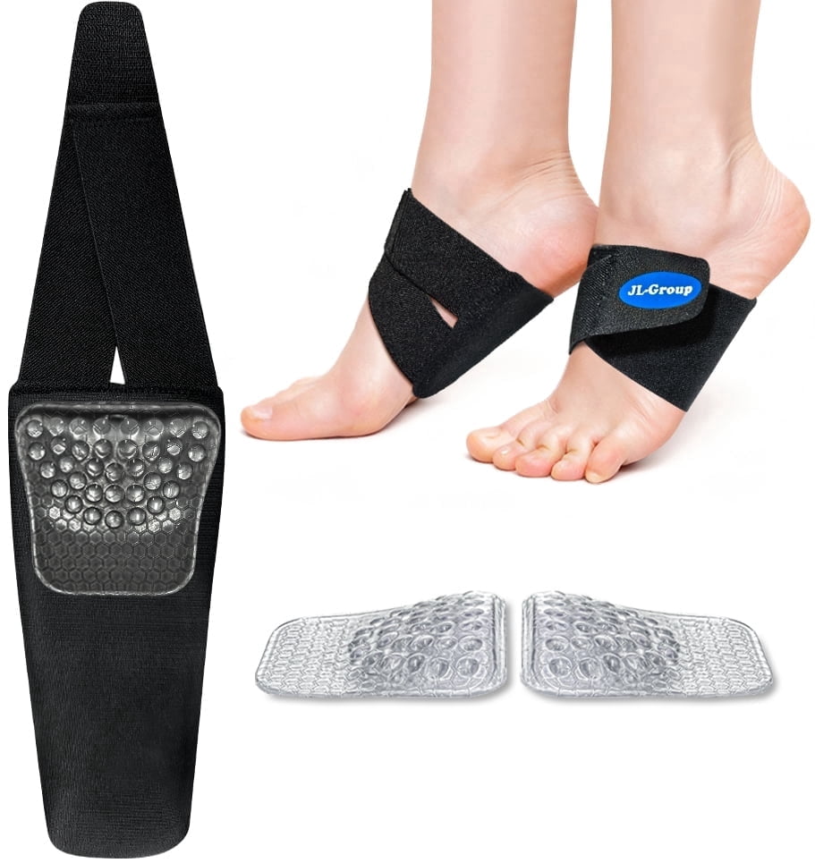 JL-Group Adjustable Arch Support Inserts with Orthotic Arch Pads ...
