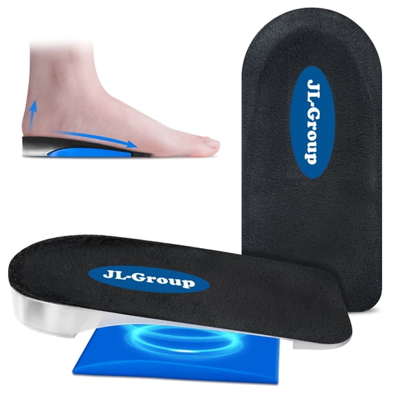JL-Group Heel Lifts Inserts for Achilles Tendonitis Foot Pain Relief, 0.4 inch Cushion Orthotic Shoe Insoles with Shock Absorption & Support