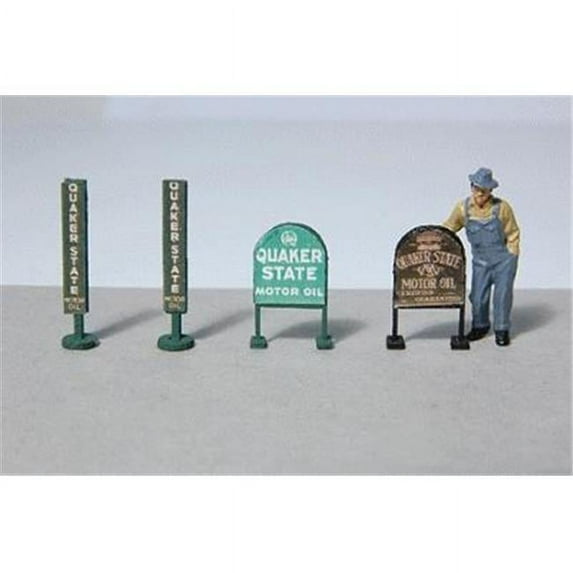 JL Innovative Design JLI472 Vintage Quaker State Gas Station Curb Signs