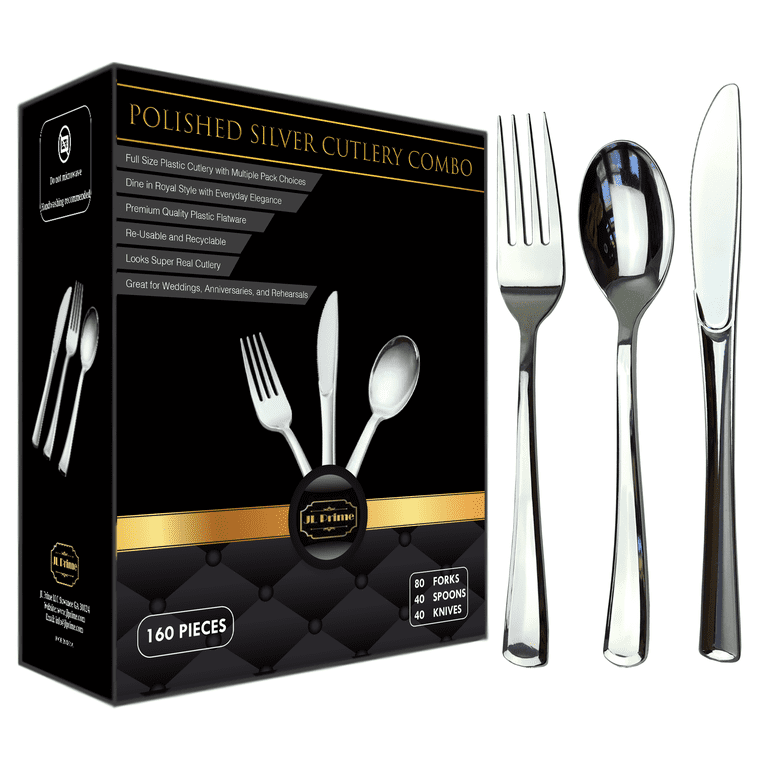 Heavy duty plastic silverware for wedding | Honestweddingadvice.com