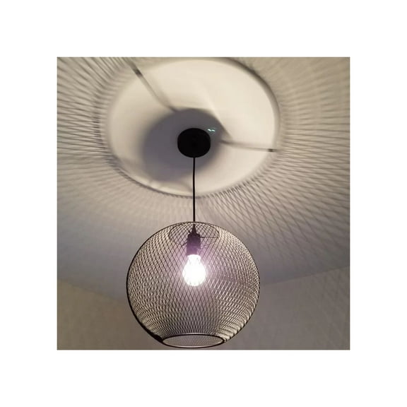 JL Styles Inc Black Sphere Mesh 1-Light Pendant