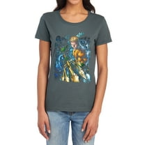 JLA Aquaman #1 Women's T Shirt, Charcoal, Medium