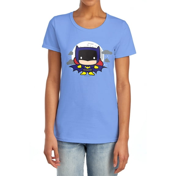 JLA Batgirl Chibi Women's T Shirt, Carolina Blue, X-Large