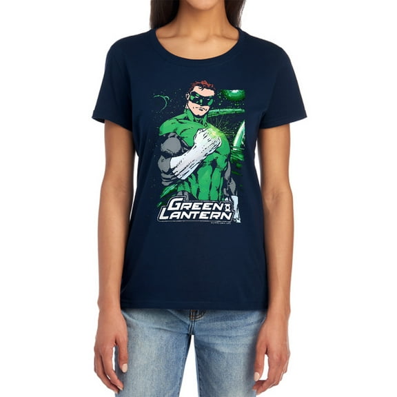 JLA Fist Flare Women's T Shirt, Navy, X-Large