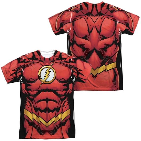 JLA Flash 52 Unisex Adult Sublimated Costume T Shirt (Front/Back), X-Large Multicolor