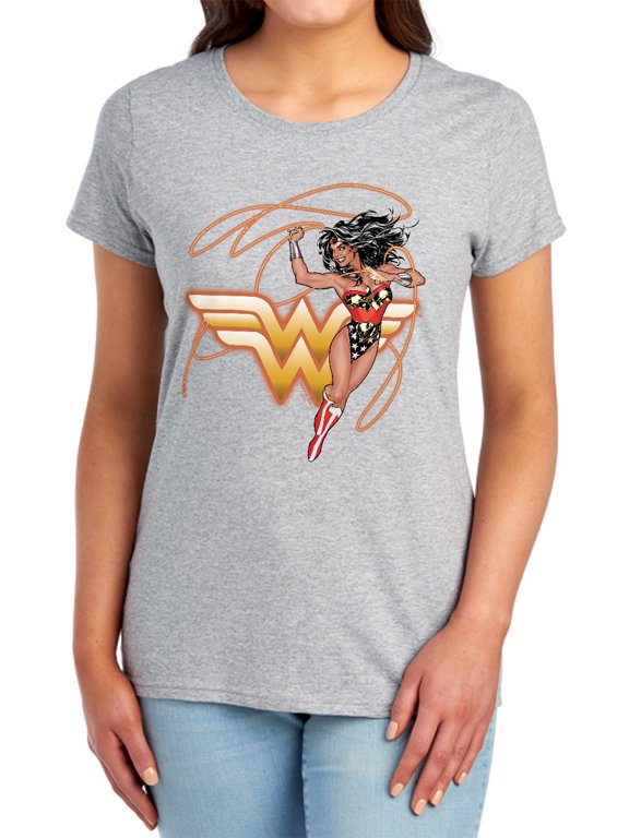 JLA Glowing Lasso Women's T Shirt, Athletic Heather, Small