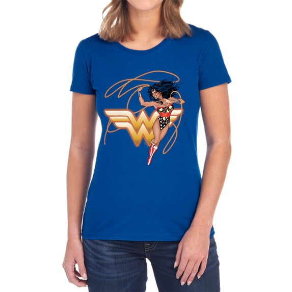 JLA Glowing Lasso Women's T Shirt, Royal, Small