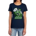 thumbnail image 1 of JLA Green Lantern Green & Gray Women's T Shirt, Navy, Small, 1 of 6